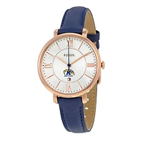 Women's Fossil Navy Kent State Golden Flashes Jacqueline Leather Watch