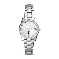 Women's Fossil Silver Cincinnati Bearcats Scarlette Mini Three-Hand Date Watch