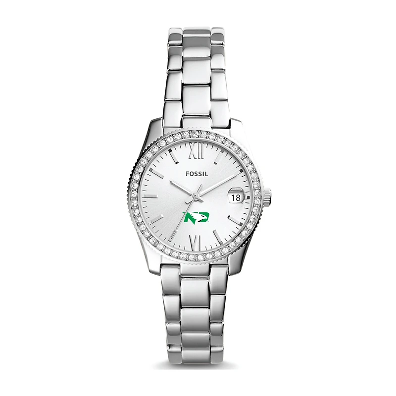 Women's Fossil Silver North Dakota Scarlette Mini Three-Hand Date Watch