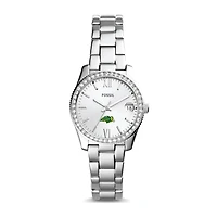 Women's Fossil Silver NDSU Bison Scarlette Mini Three-Hand Date Watch