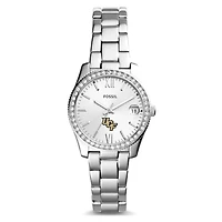 Women's Fossil Silver UCF Knights Scarlette Mini Three-Hand Date Watch