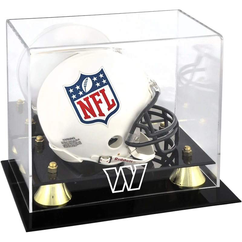 Washington Commanders Golden Classic Team Logo Mini Helmet Display Case