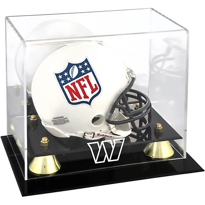 Washington Commanders Golden Classic Team Logo Mini Helmet Display Case