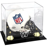 Washington Commanders Golden Classic Team Logo Mini Helmet Display Case
