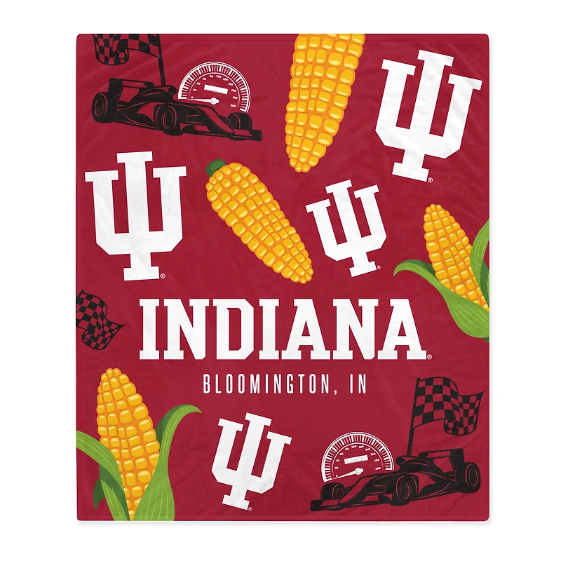 Indiana Hoosiers 60'' x 70'' Hometown Logo Fleece Blanket