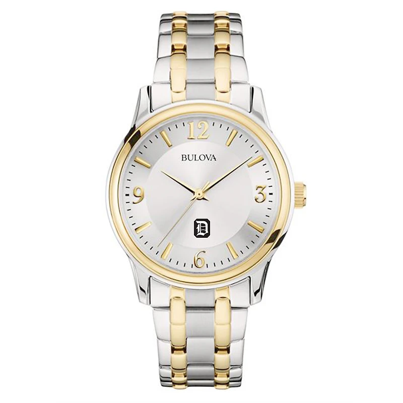 Bulova Silver/Gold Duquesne Dukes Classic Two-Tone Round Watch