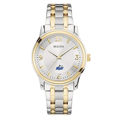 Bulova Silver/Gold Nova Southeastern Sharks Classic Two-Tone Round Watch