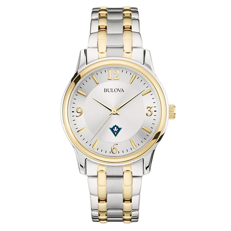 Bulova Silver/Gold UNC Wilmington Seahawks Classic Two-Tone Round Watch