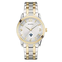 Bulova Silver/Gold UNC Wilmington Seahawks Classic Two-Tone Round Watch