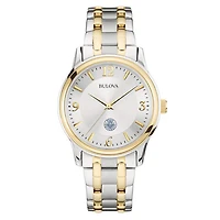 Bulova Silver/Gold Kean University Cougars Classic Two-Tone Round Watch