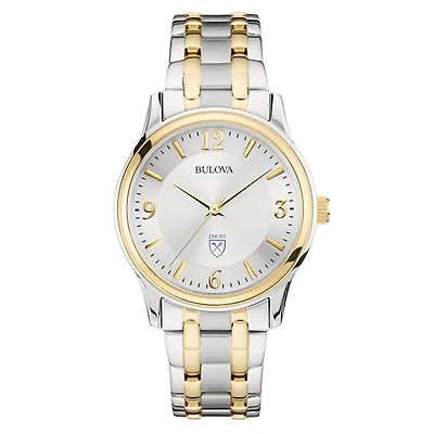 Bulova Silver/Gold Emory Eagles Classic Two-Tone Round Watch