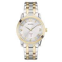 Bulova Silver/Gold Troy University Trojans Classic Two-Tone Round Watch
