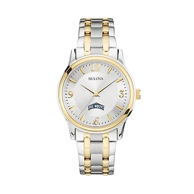 Bulova Silver/Gold Mount St. Mary's Mountaineers Classic Two-Tone Round Watch