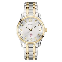 Bulova Silver/Gold Fordham Rams Classic Two-Tone Round Watch