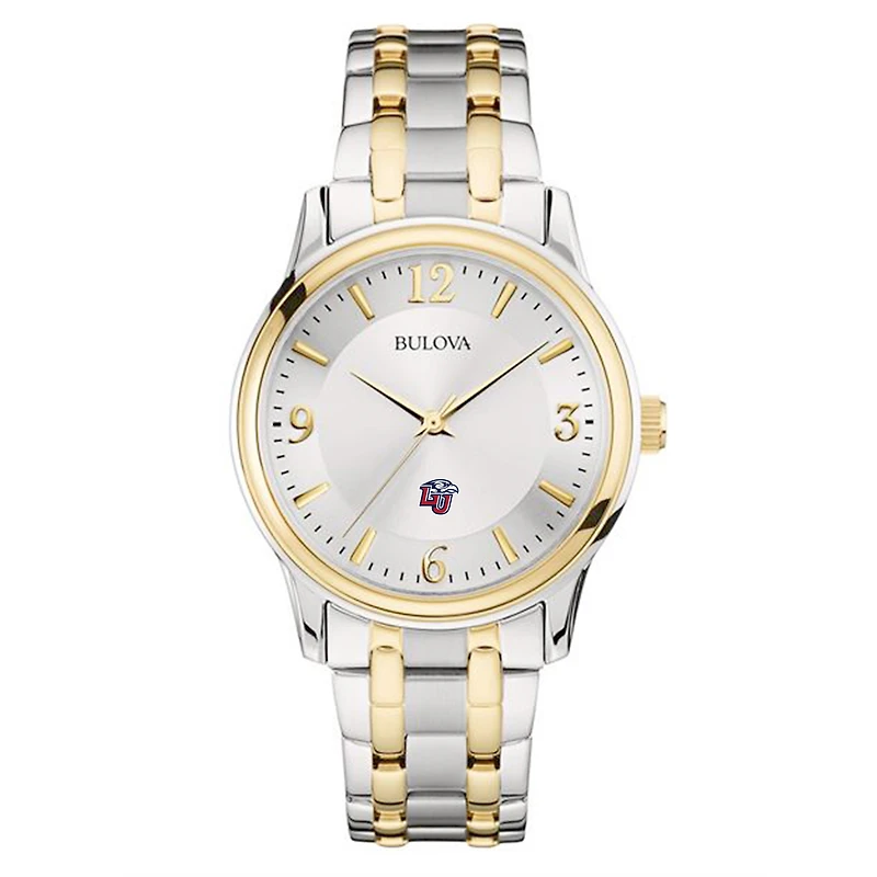 Bulova Silver/Gold Liberty Flames Classic Two-Tone Round Watch
