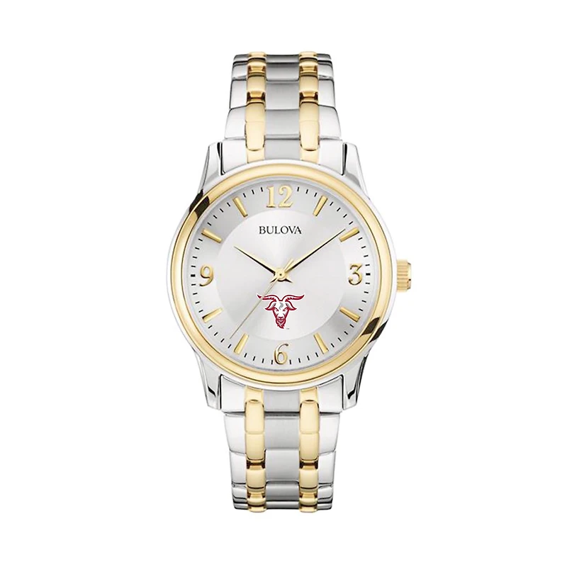 Bulova Silver/Gold Worcester Polytechnic Institute Engineers Classic Two-Tone Round Watch