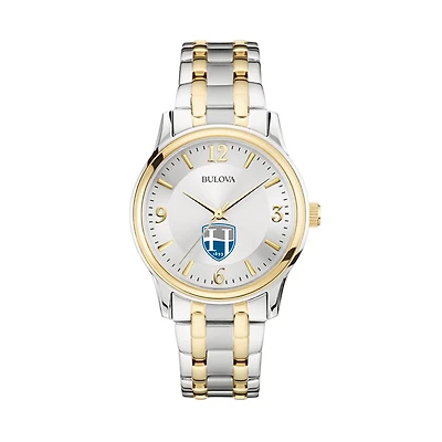 Bulova Silver/Gold Hood College Blazers Classic Two-Tone Round Watch