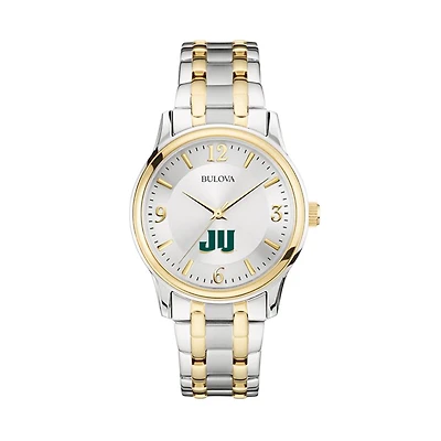 Bulova Silver/Gold JU Dolphins Classic Two-Tone Round Watch