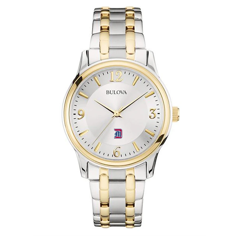 Bulova Silver/Gold Detroit Mercy Titans Classic Two-Tone Round Watch