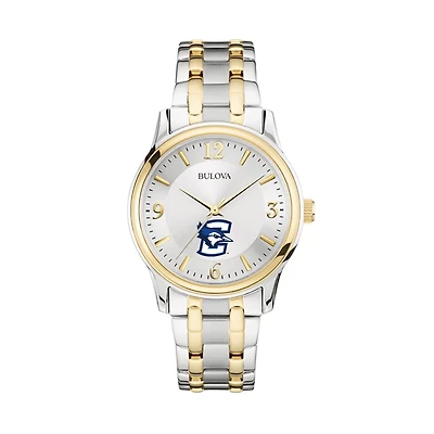 Bulova Silver/Gold Creighton Bluejays Classic Two-Tone Round Watch