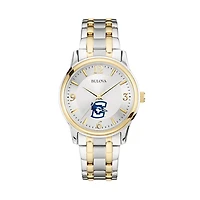 Bulova Silver/Gold Creighton Bluejays Classic Two-Tone Round Watch