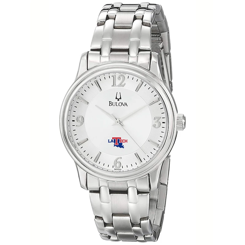Men's Bulova  Silver Louisiana Tech Bulldogs