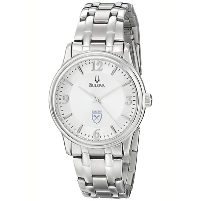 Men's Bulova  Silver Emory Eagles