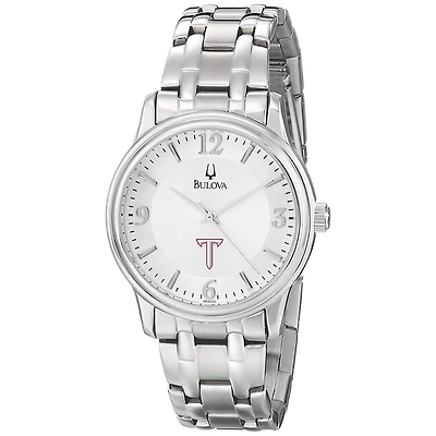 Men's Bulova  Silver Troy University Trojans