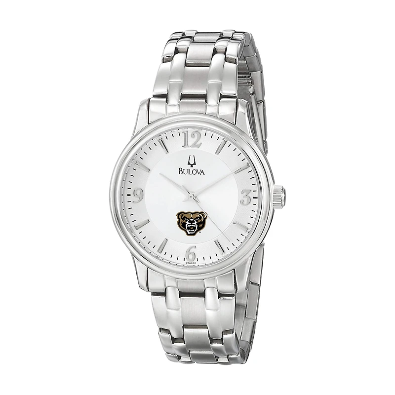 Men's Bulova Silver Oakland Golden Grizzlies
