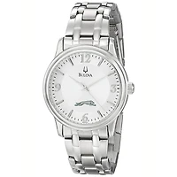 Men's Bulova  Silver Eastern New Mexico Greyhounds