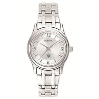Women's Bulova Silver William & Mary Tribe Stainless Steel Quartz Watch