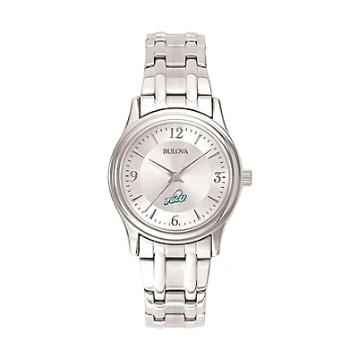 Women's Bulova Silver Florida Gulf Coast Eagles Stainless Steel Quartz Watch