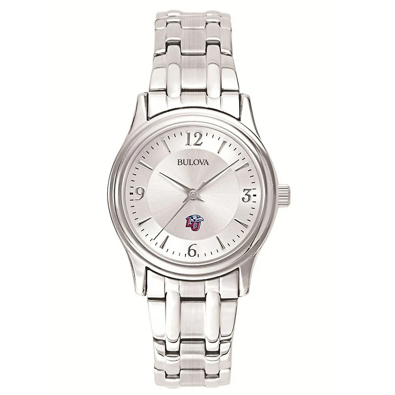 Women's Bulova Silver Liberty Flames Stainless Steel Quartz Watch