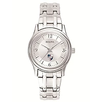 Women's Bulova Silver Catholic University Cardinals Stainless Steel Quartz Watch