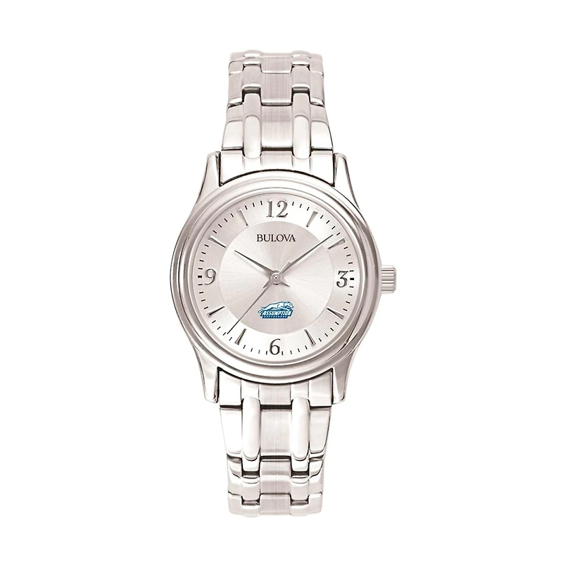 Women's Bulova Silver Assumption Greyhounds Stainless Steel Quartz Watch