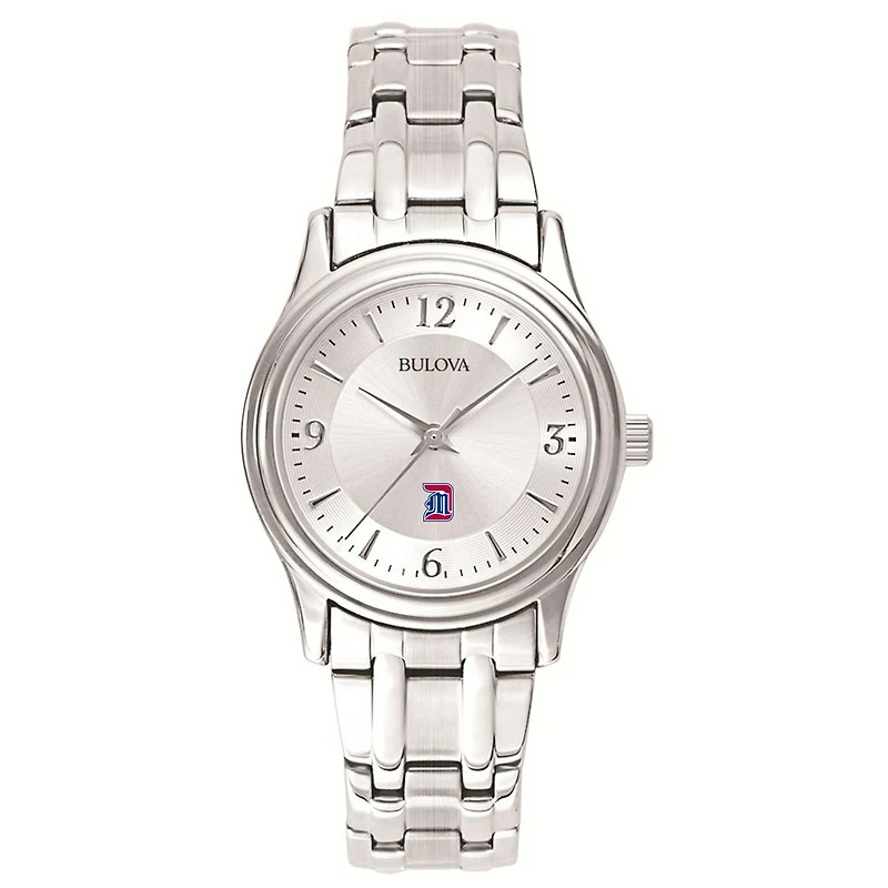 Women's Bulova Silver University of Detroit Mercy Titans Stainless Steel Quartz Watch