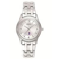 Women's Bulova Silver University of Detroit Mercy Titans Stainless Steel Quartz Watch