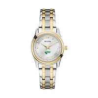 Women's Bulova Silver/Gold North Texas Mean Green Classic Two-Tone Round Watch