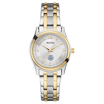 Women's Bulova Silver/Gold Kean University Cougars Classic Two-Tone Round Watch