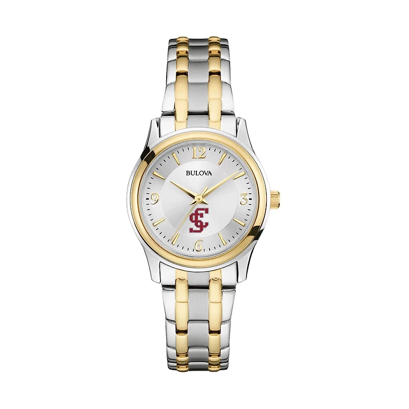 Women's Bulova Silver/Gold Santa Clara Broncos Classic Two-Tone Round Watch