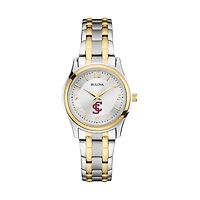 Women's Bulova Silver/Gold Santa Clara Broncos Classic Two-Tone Round Watch