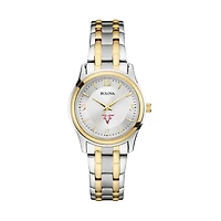 Women's Bulova Silver/Gold Worcester Polytechnic Institute Engineers Classic Two-Tone Round Watch