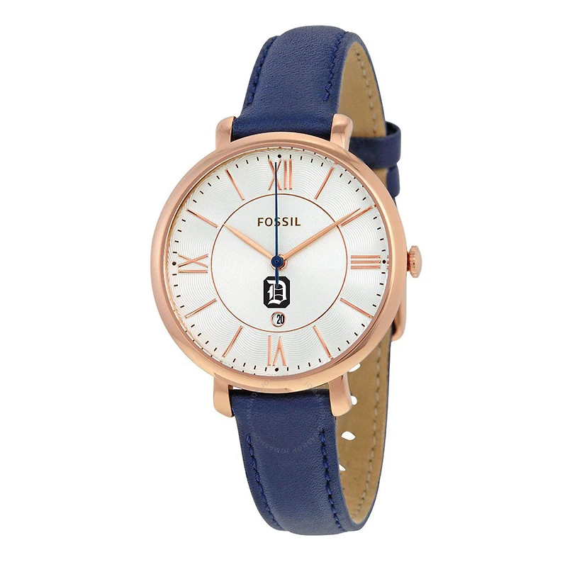 Women's Fossil Navy Duquesne Dukes Jacqueline Leather Watch