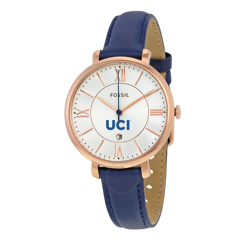Women's Fossil Navy UC Irvine Anteaters Jacqueline Leather Watch