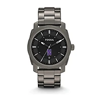 Fossil Northwestern Wildcats Machine Smoke Stainless Steel Watch