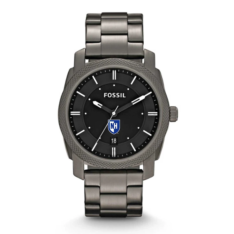 Fossil New Hampshire Wildcats Machine Smoke Stainless Steel Watch