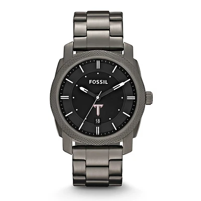 Fossil Troy University Trojans Machine Smoke Stainless Steel Watch
