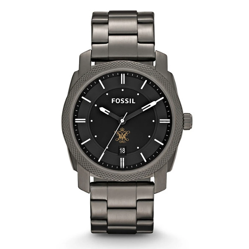 Fossil William & Mary Tribe Machine Smoke Stainless Steel Watch
