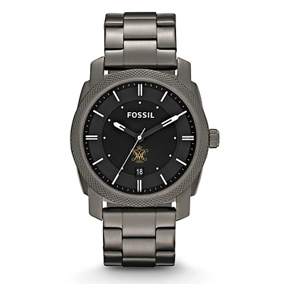 Fossil William & Mary Tribe Machine Smoke Stainless Steel Watch