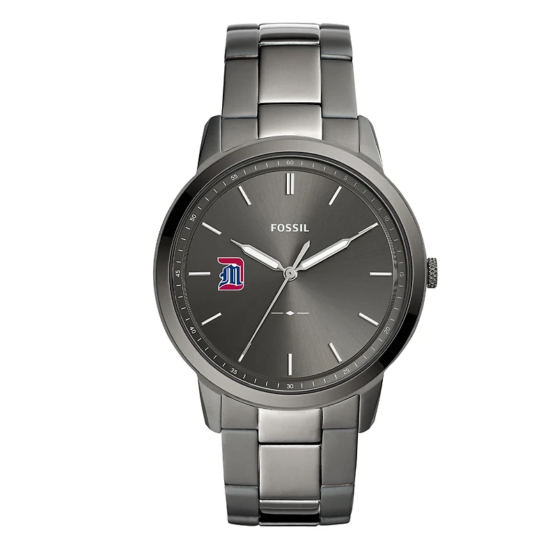 Fossil Detroit Mercy Titans The Minimalist Three-Hand Smoke Watch